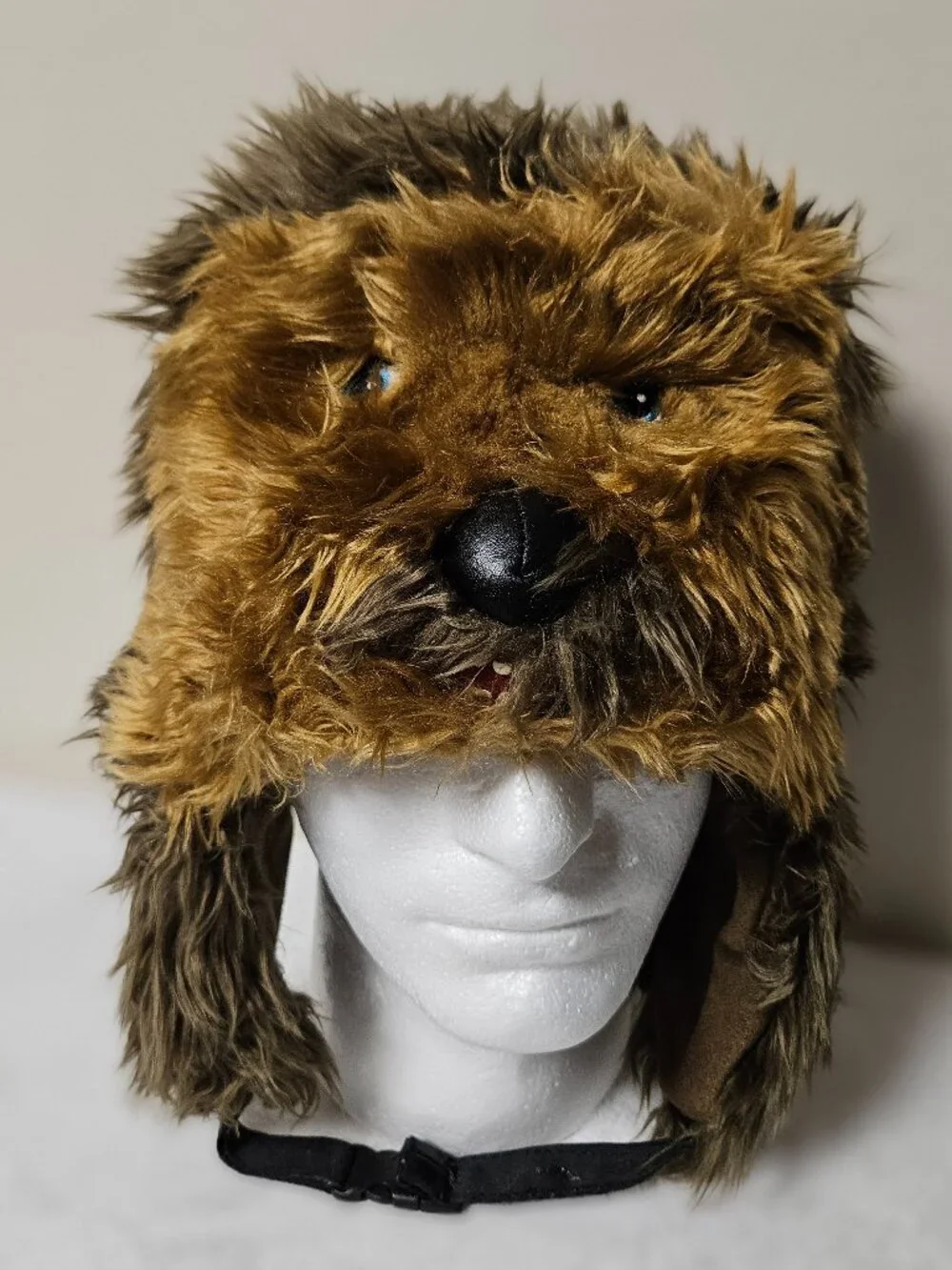 Disney Star Wars Chewbacca Unisex Hat Plush Faux Fur Costume Ear Flaps Cosplay